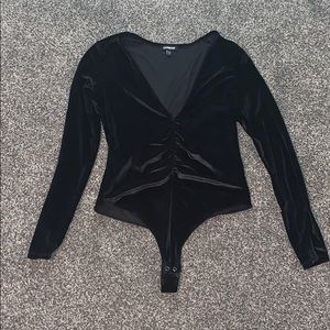 Express velvet body suit